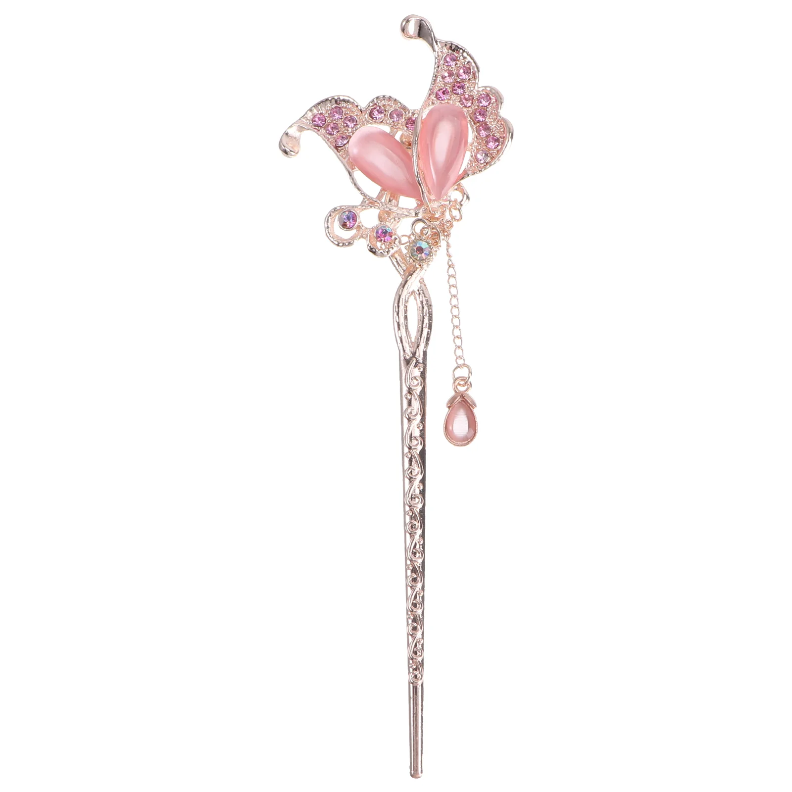 

Hair Accessories Sticks Chinese Chopsticks Tassel Stick Women Retro Hanfu Flower Asian Crystal Hairpin Chignon Buns Pin Forks