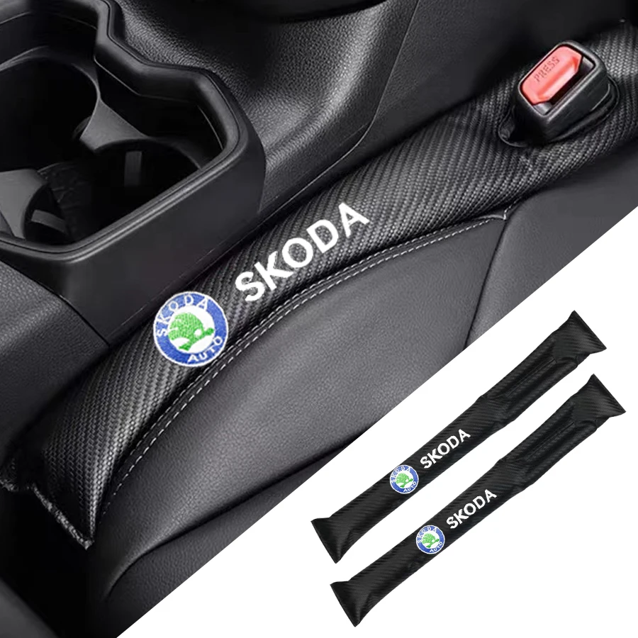 

Car Seat Gap Plug Filler Universal Soft Leakproof Padding PU Leather Pads Accessories For Skoda Octavia Fabia Rapid Yeti Superb