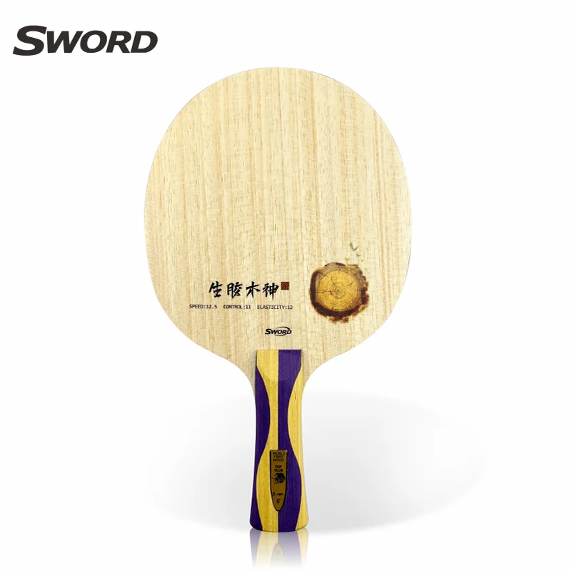 Фото Набор для настольного тенниса Sword Soul Wood: Ракетка Short Pips OFF 5W+1SL+2JLC FL 6.0мм для быстрой атаки, средняя жесткость №2