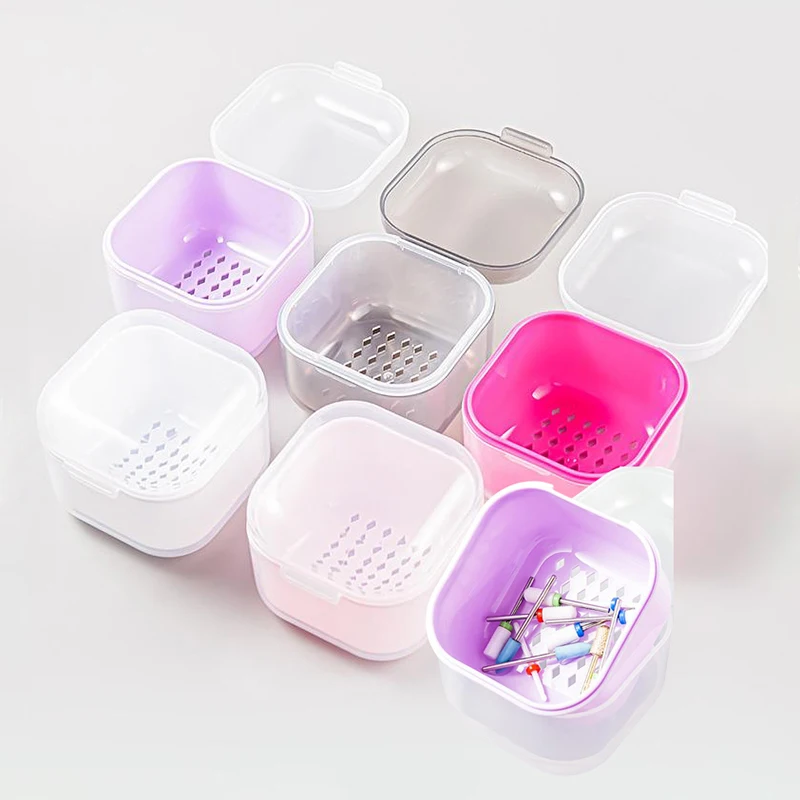 Портативный фильтр для дезинфекции спирта коробка очистки ногтей сверла дизайна