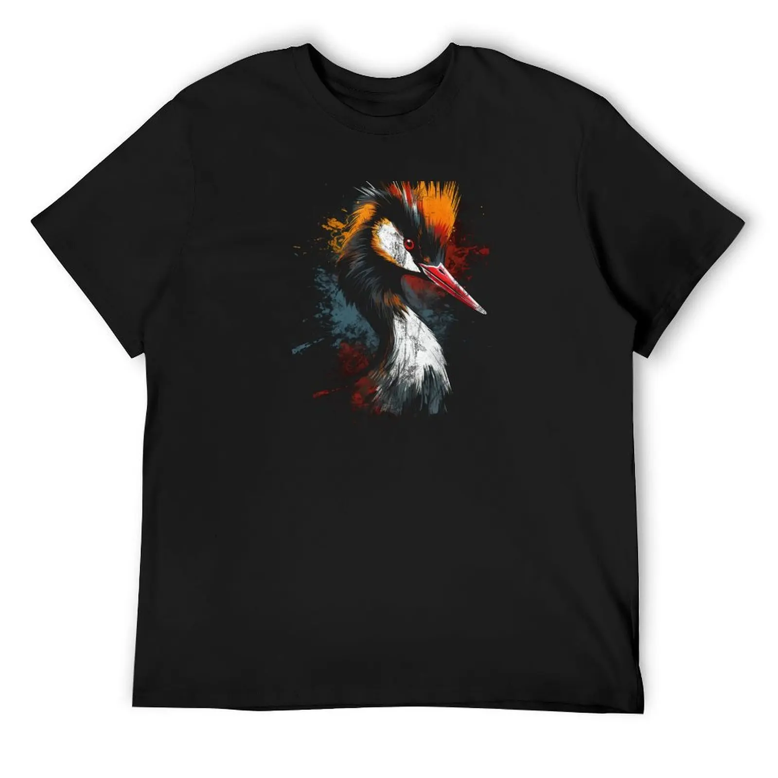 Австралийская футболка Great Crested Grebe - Distressed Street Art pūteketeke однотонная рубашка на