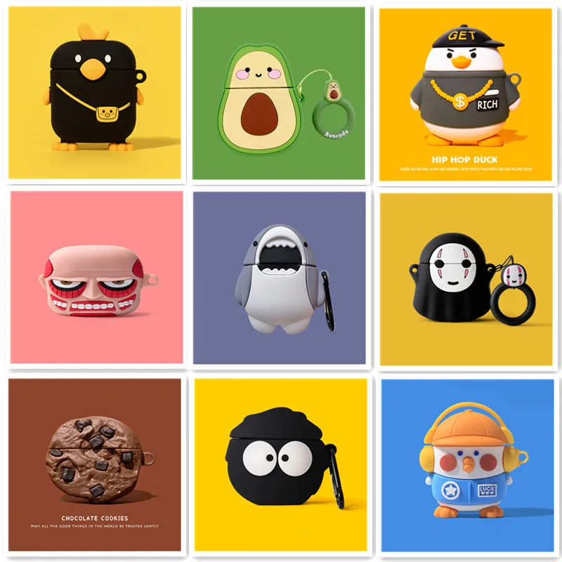 

Чехол для наушников 3D Dragon, чехол для AirPods Pro, силиконовый мультяшный чехол для наушников с уткой для AirPods 3 2, чехол, чехол для беспроводной заря...