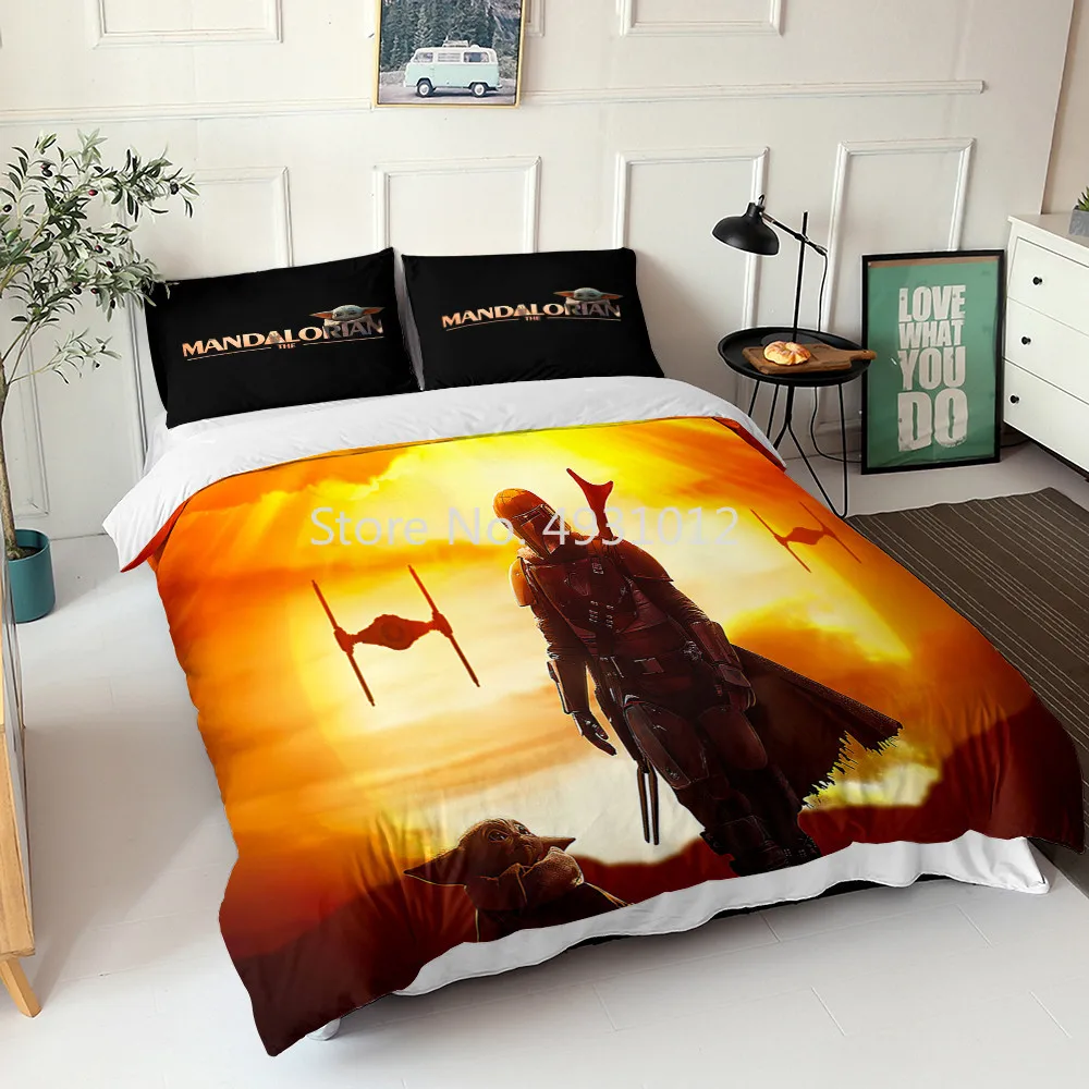 

Heroic Figure 3D Star-Wars Yoda Baby Bedding Set Disney Duvet Cover Pillow Case Comforter Children Boys Kids Queen King Size Bed