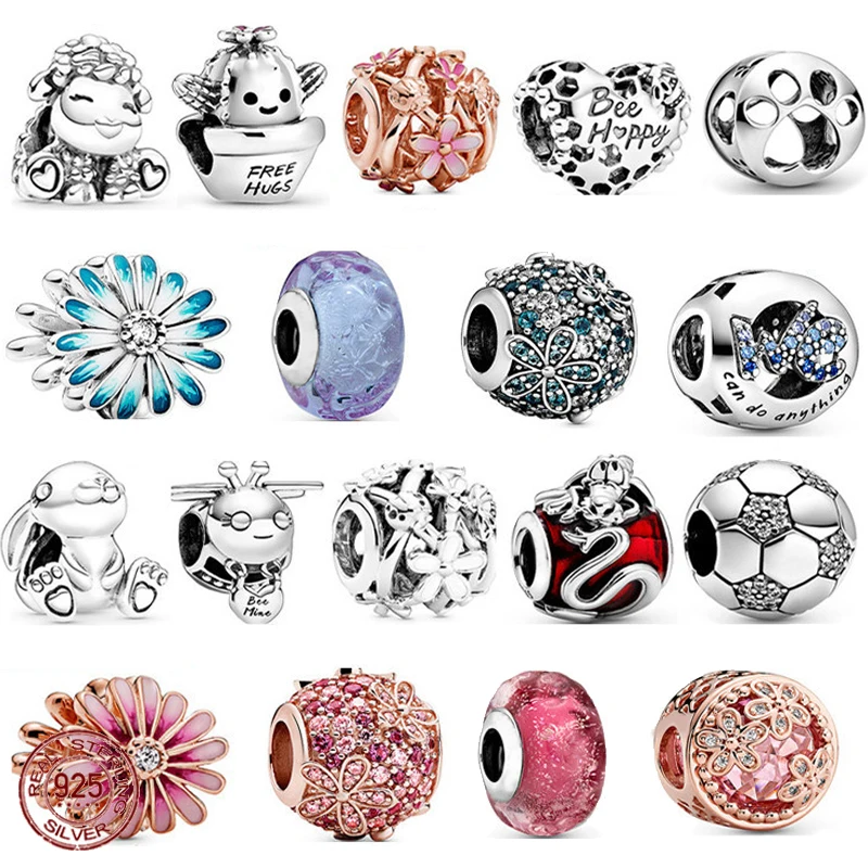 

Бусины-Маргаритки в форме сердца из серебра 925 пробы для браслета Pandora