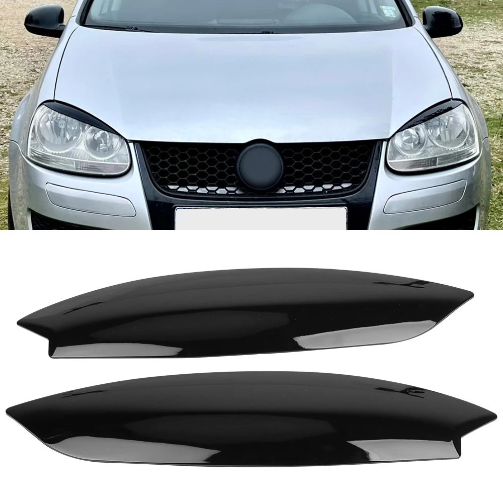 

Exterior Accessories Chrome For Volkswagen Headlights Eyebrow Eyelids Trim Cover For VW GOLF 5 MK5 GTI R 2005 2006 2007 1 Pair