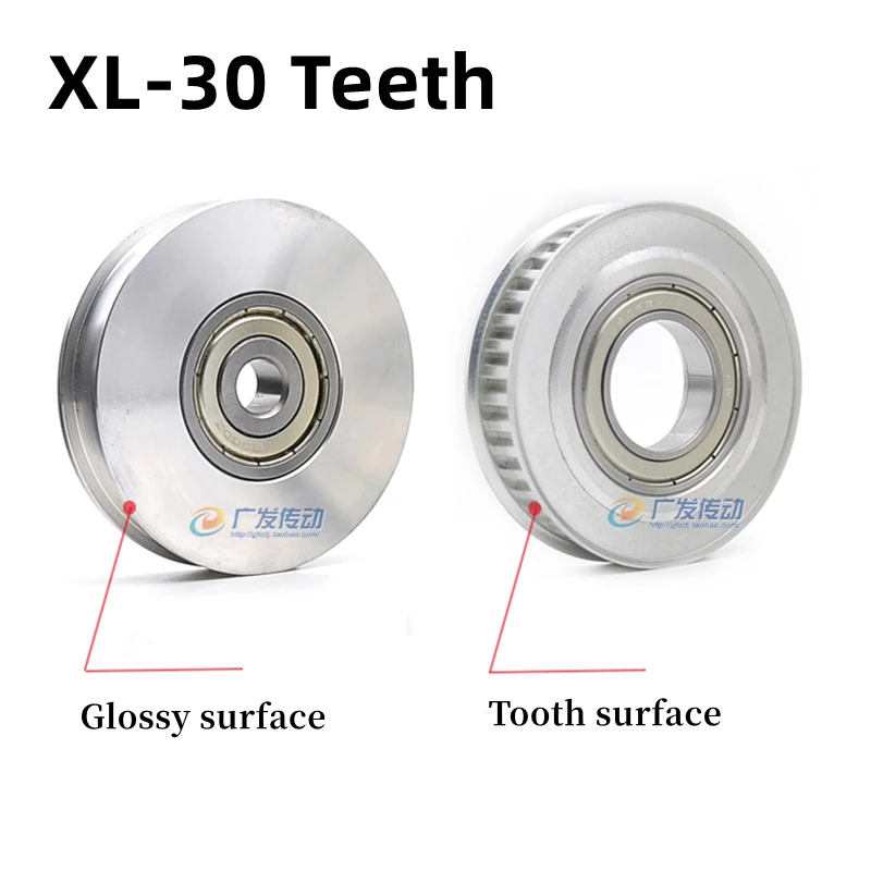 

XL Tensioner Pulley with Bearing 30 Teeth Adjusting Pulley Idler Pulley Slot Width 11mm Bore 8-15mm Glossy/Tooth Surface