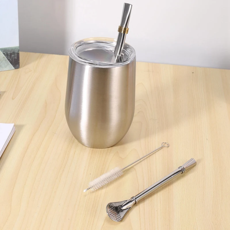 Набор чашек для чая Yerba Mate Gourd 12 унций чашка кофе и воды из нержавеющей стали с