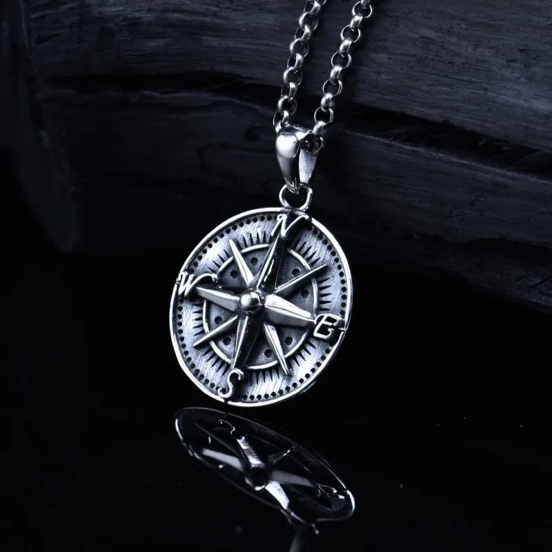 BOCAI Новый S925 Серебряный винтажный персонализированный стиль хип-хоп стандартный