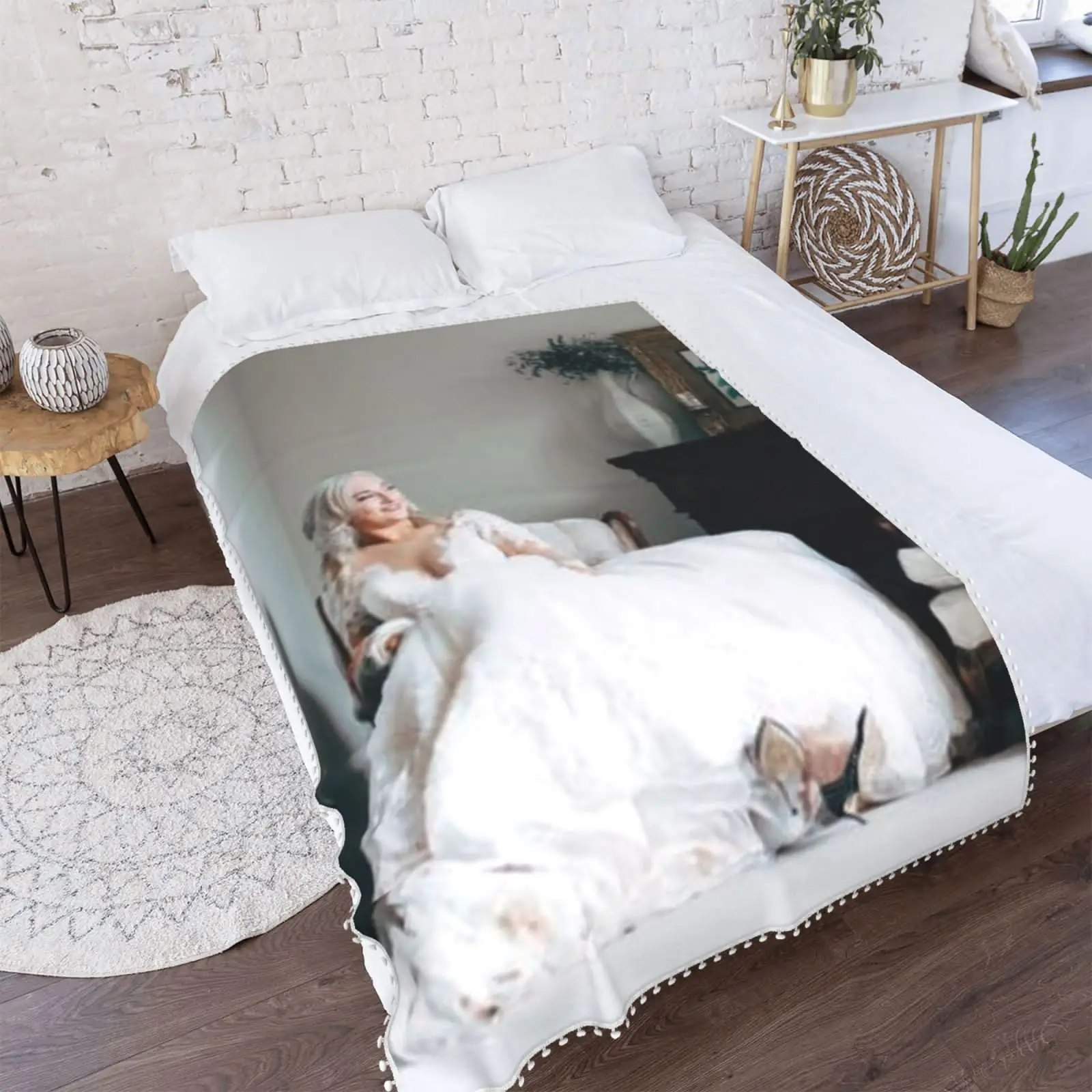 

Custom Your Picture Blanket Personalized Wedding Throw Wedding Gift