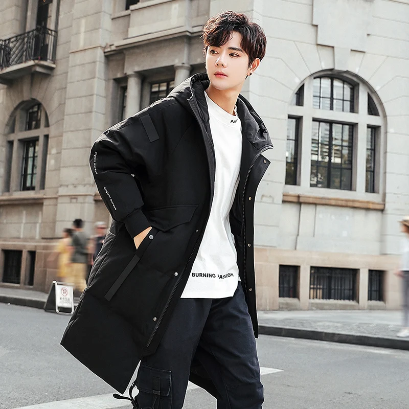 Oversized Down Jacket Men's Mid-length Fashion Winter Down Jacket Men's Cotton-padded Jacket Warm Clothes Women's Winter Jacket