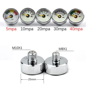 Манометр высокого давления с люминесцентным манометром, манометр для водяного масла, измеритель давления воздуха для клапана постоянного давления, регулятор манометра