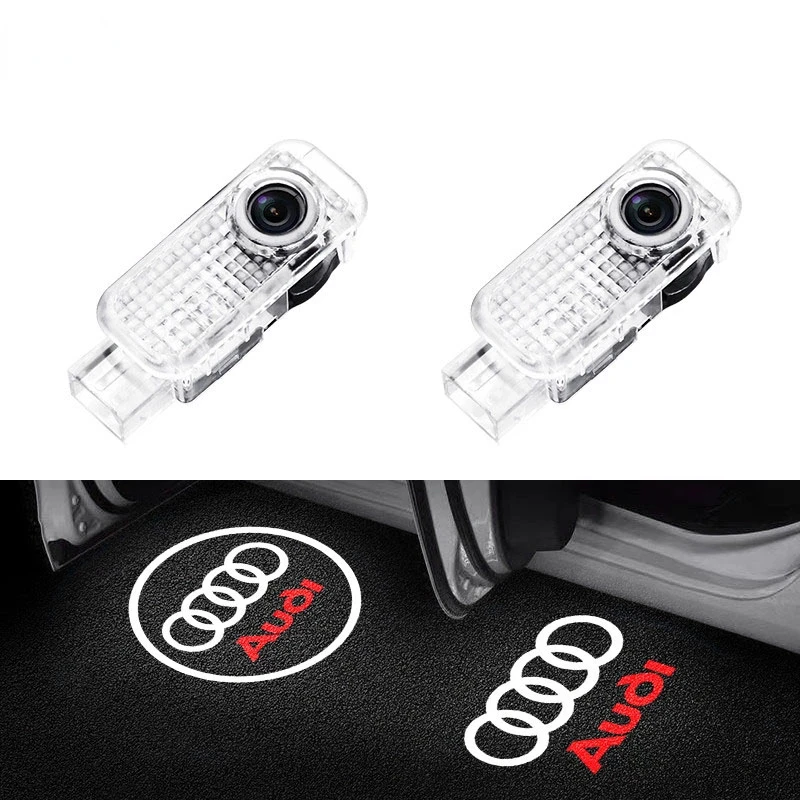 

2pcs Led Car Door Logo Welcome Light For Audi A4 B5 B6 B7 B8 B9 A3 8V 8P 8L A6 C5 C6 C7 A5 A7 A8 Q3 Q5 Q7 S3 S6 RS3 RS4 RS5 RS6