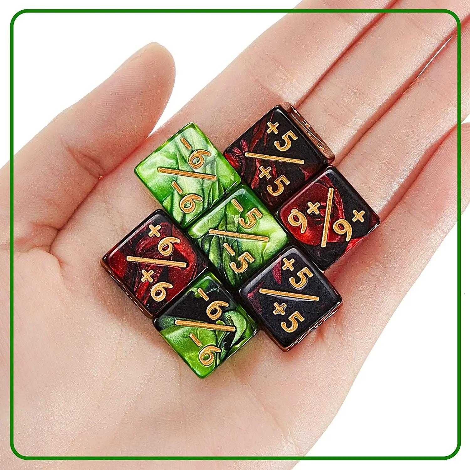 10Pcs/set Plus and Minus Dice Two-color Energy Board Game Accessories Educational Toys Operation Mathematics Preschool