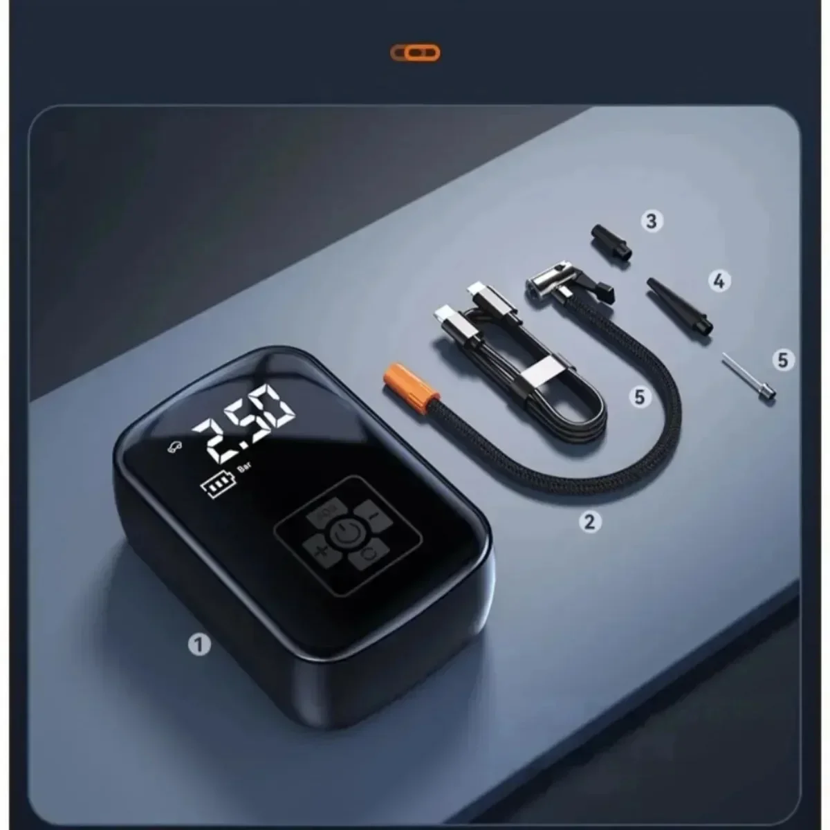 Портативный автомобильный воздушный насос беспроводной интеллектуальный