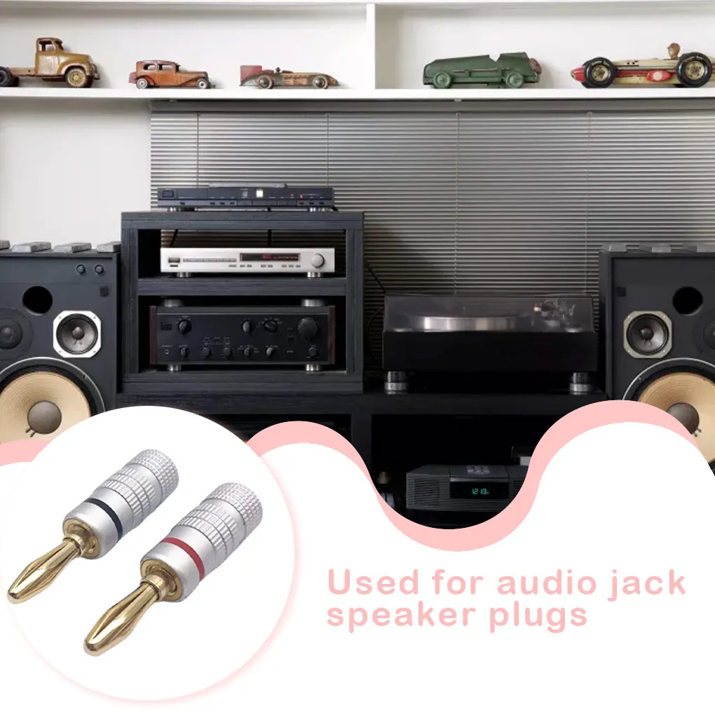 

Portable Gold Plated 5mm Banana Plug High Conductivity Copper Speaker Connectors Loudspeaker Repair Maintenance Spare Parts