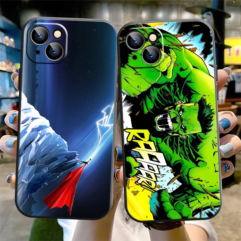 

Popular Marvel Phone Case For iPhone 13 12 11 Pro 12 13 Mini X XR XS Max SE 6 6s 7 8 Plus Funda Black Soft Carcasa