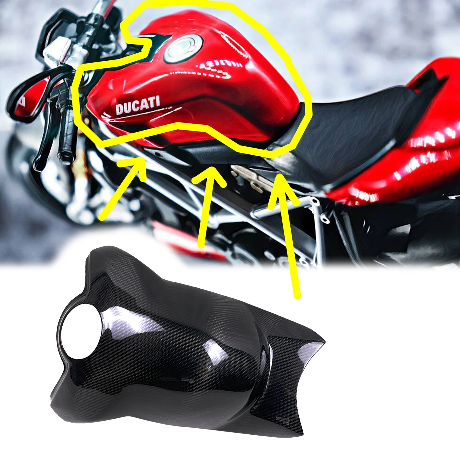 

Модифицированные запасные части для мотоцикла DUCATI PANIGALE /STREETFIGHTER V4/V4S/V4R, бак из углеродного волокна, защитные аксессуары