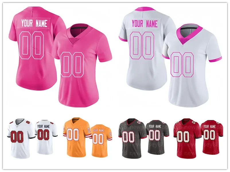 Custom Tampa Bay Men Football Jersey #6 Baker Mayfield #12 Tom Brady #50 Vita Vea #54 Lavonte David #62 Graham Barton