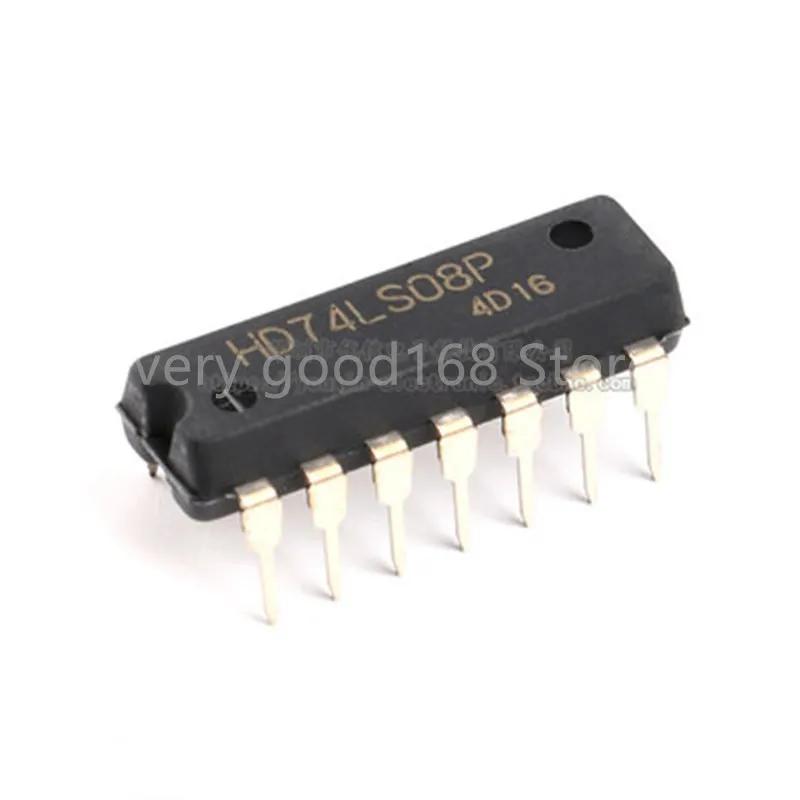 

10PCS Original genuine straight plug 74LS08 four-way 2-input and door DIP-14