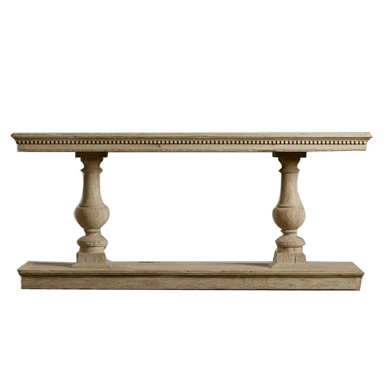 

American Solid Wood St. James Double Railing Porch Table Foyer For European Furniture B13