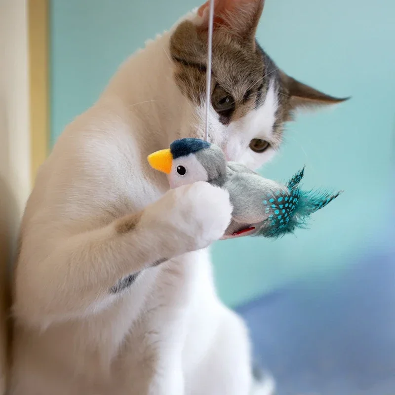 Электрические игрушки для кошек производит имитирующие звуки птицы которые