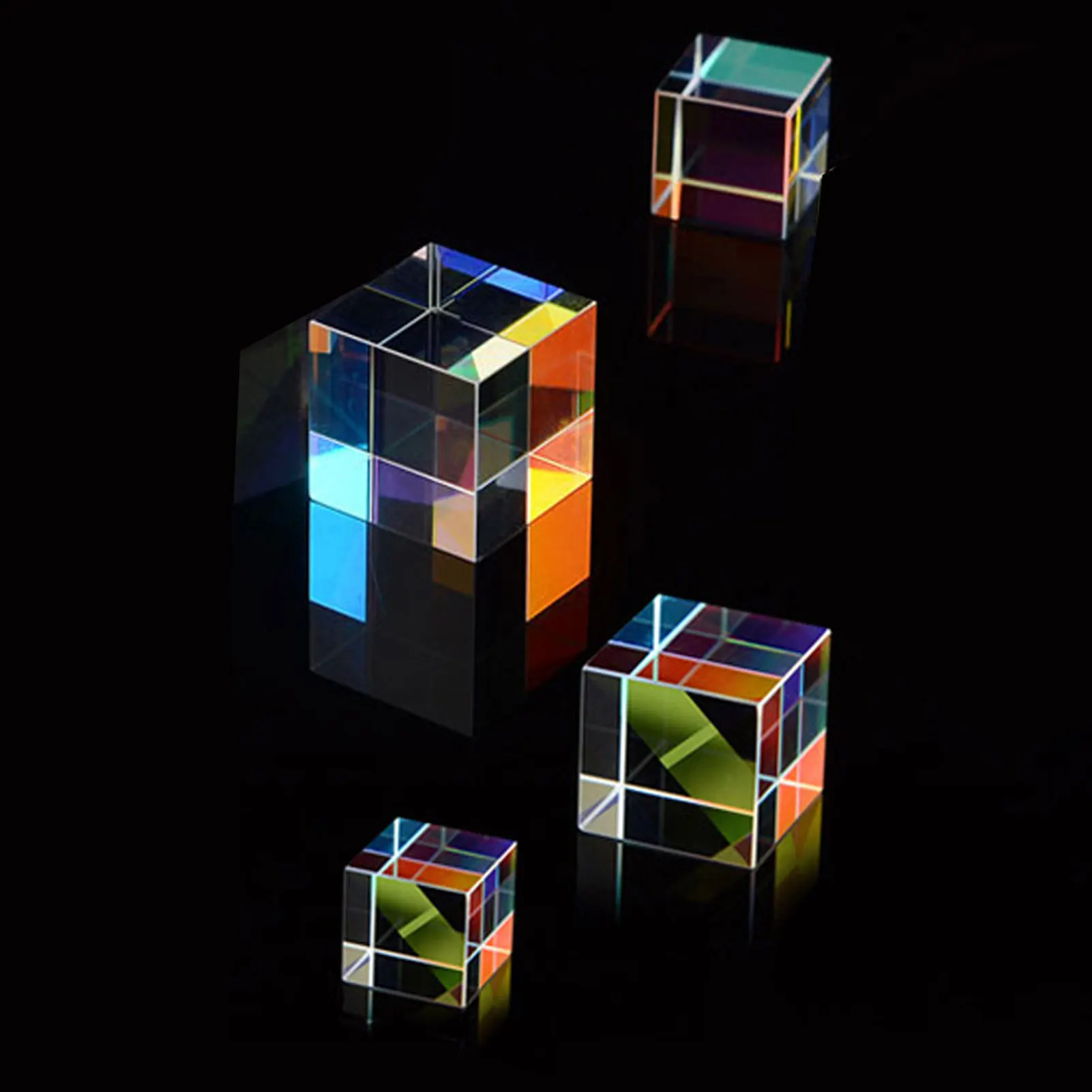 

Цветная искусственная дисперсионная Призма RGB, искусственный куб для домашнего офиса, декоративные игрушки, научный обучающий куб для дете...