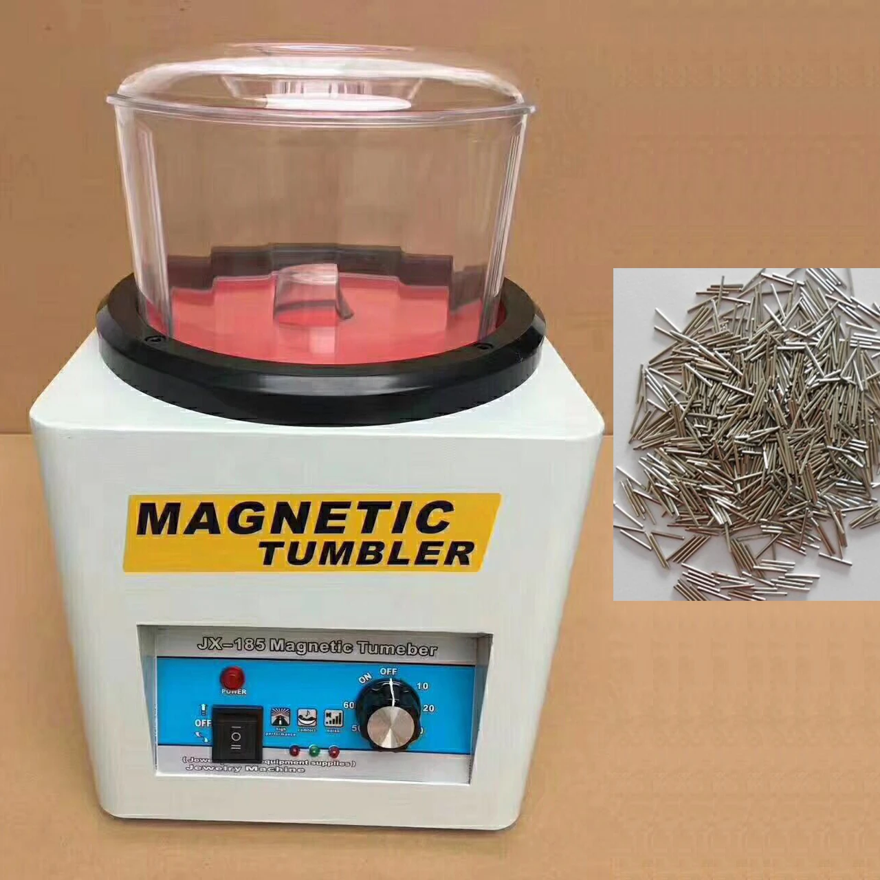 Magnetic Tumbler with 100g Pins for Free Mini Polishing Machine Jewelry Polisher Tumbler Jewelry Tools