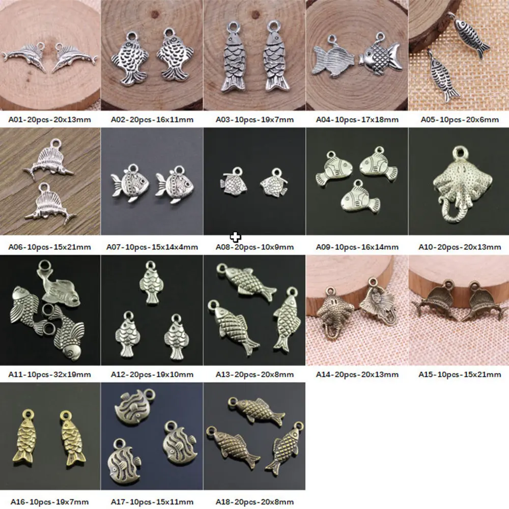 

New Arrival Small Fish Charms For Jewelry Making Gifts For Women