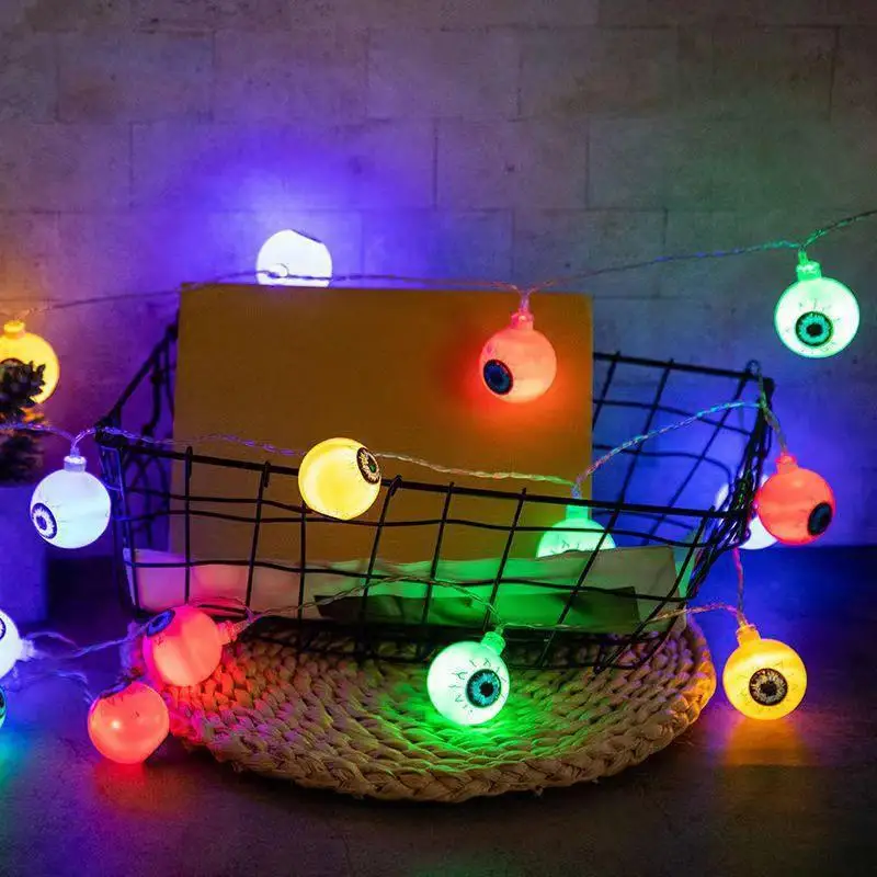 

6 Metres 40 Lights LED Halloween Decoration Ghost Eye Lights String Eyeballs Flashing Outdoor Festival Decor