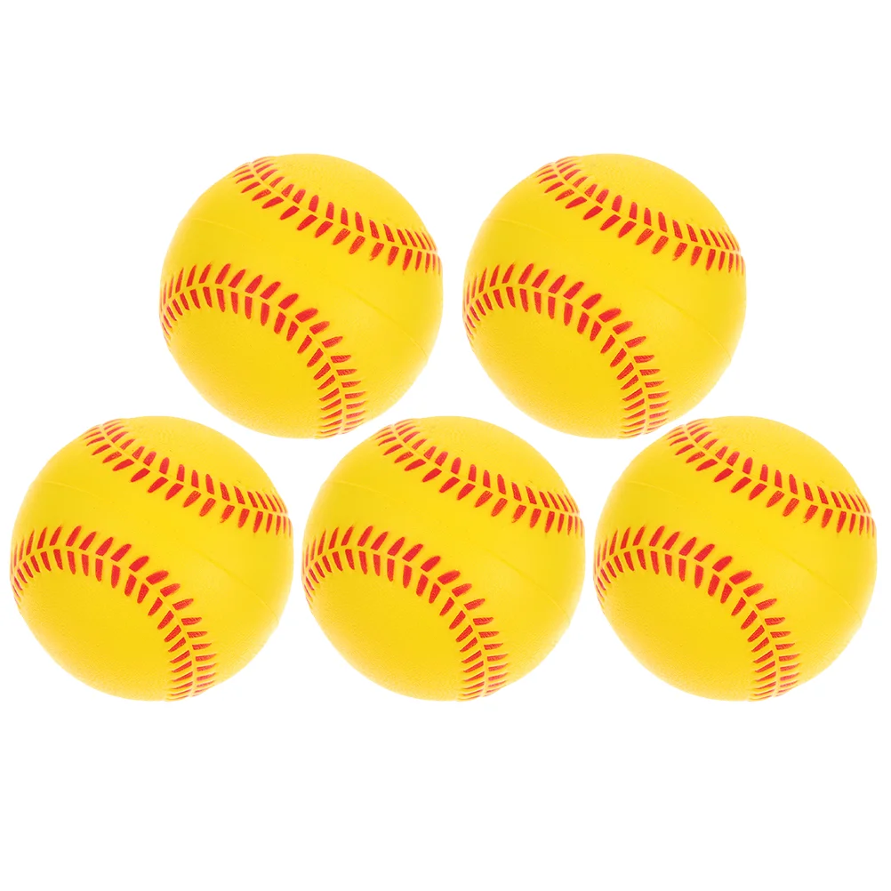 

5 Pcs Baseball Kids Sports Training Balls Softball Competition Baseballs Pu Sponge Practice Student