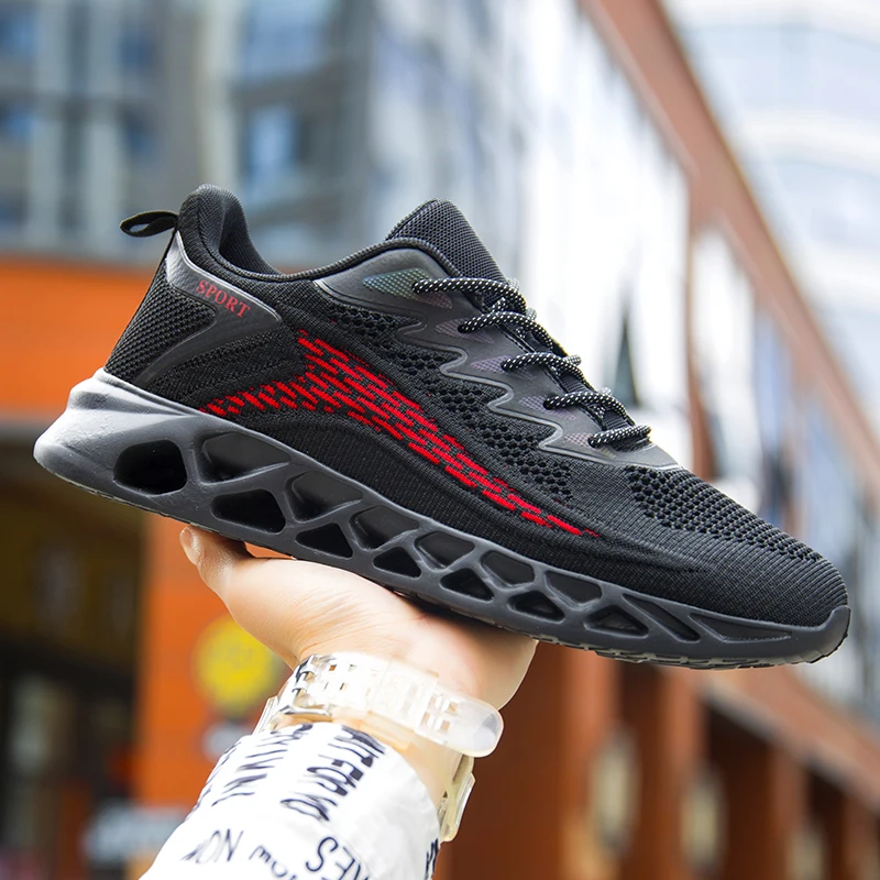 

Мужские сетчатые туфли, модель 2022 года, дышащие модные кроссовки, мужская прогулочная обувь, повседневная обувь для вождения, размера плюс м...