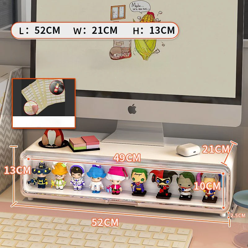 

Настольная подставка для монитора компьютера, стеллаж большой емкости с выдвижными ящиками для хранения игрушек