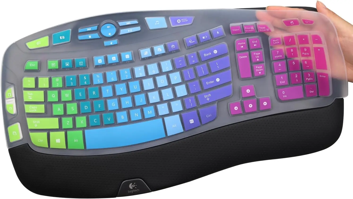 Чехол для клавиатуры для беспроводной волновой клавиатуры Logitech K350 MK550 MK570, аксессуары для клавиатуры Logitech K350, защитный чехол