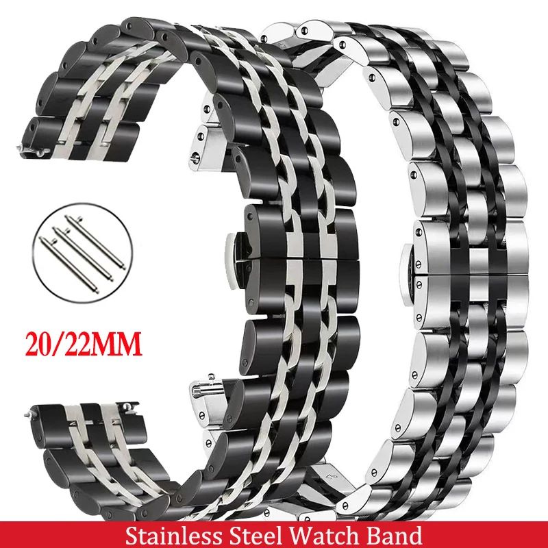 Ремешок для часов SAMSUNG Galaxy Watch 4, 46, 42, 41, 45 мм, из нержавеющей стали
