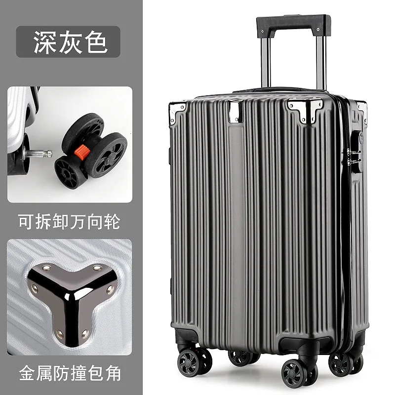 Travel Spinner Luggage Men Code Lock Cartoon Aluminum Frame Rolling Suitcase Woman Fashion Trolley Case Business Boarding Box