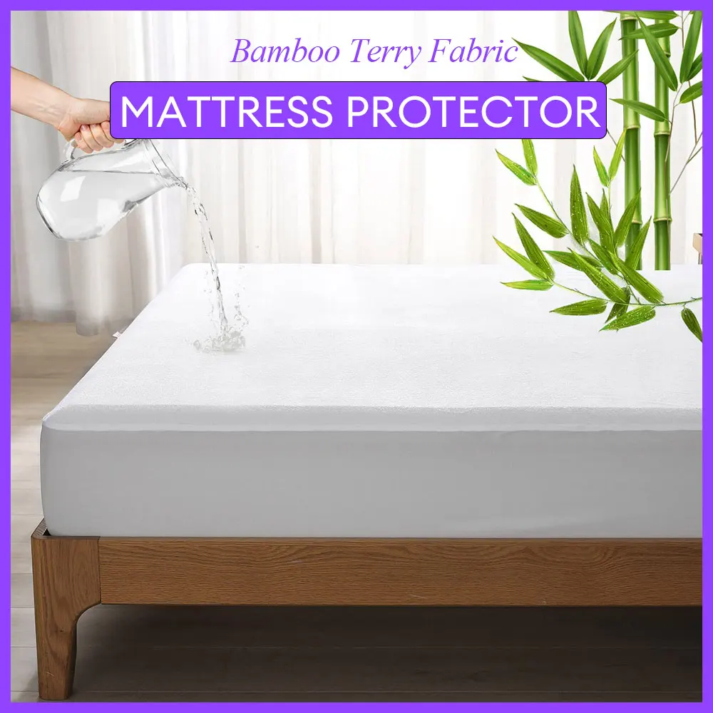 1 шт. Бамбуковая махровая Водонепроницаемая натяжная простыня для матраса