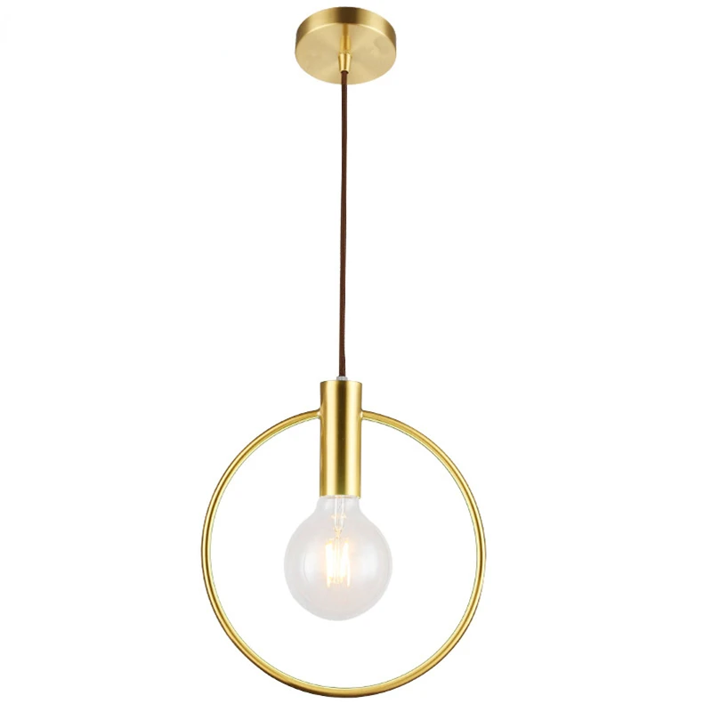 

Nordic Bedroom Bedside Chandelier Modern Minimalist Living Room Background Wall Light Gold Minimalist Round Small Chandelier E27