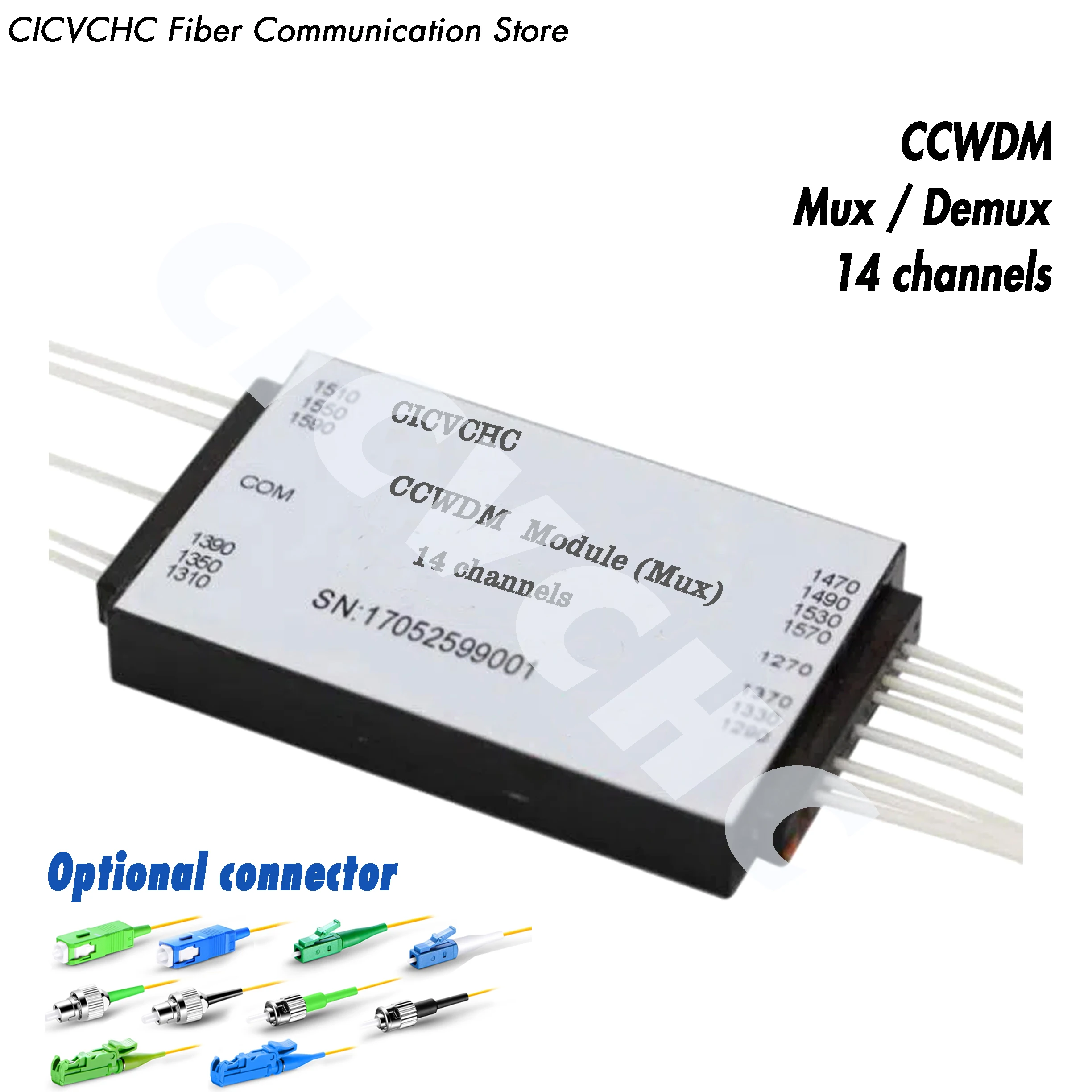 CCWDM module 14 Channel with Free-space Compact CWDM Mux/Demux with LC, SC, FC connector