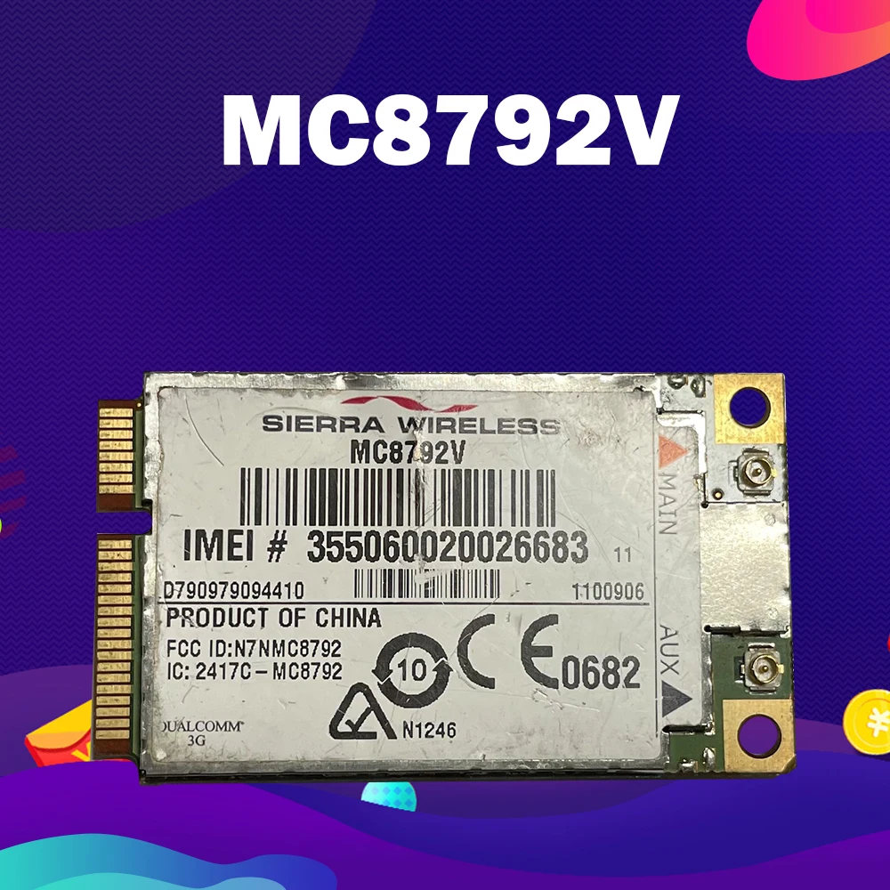 

Для Sierra Wireless MC8792V Mini Pcie HSUPA HSDPA 3G четырехдиапазонный модуль WWAN WIFI Mini PCI-e карта