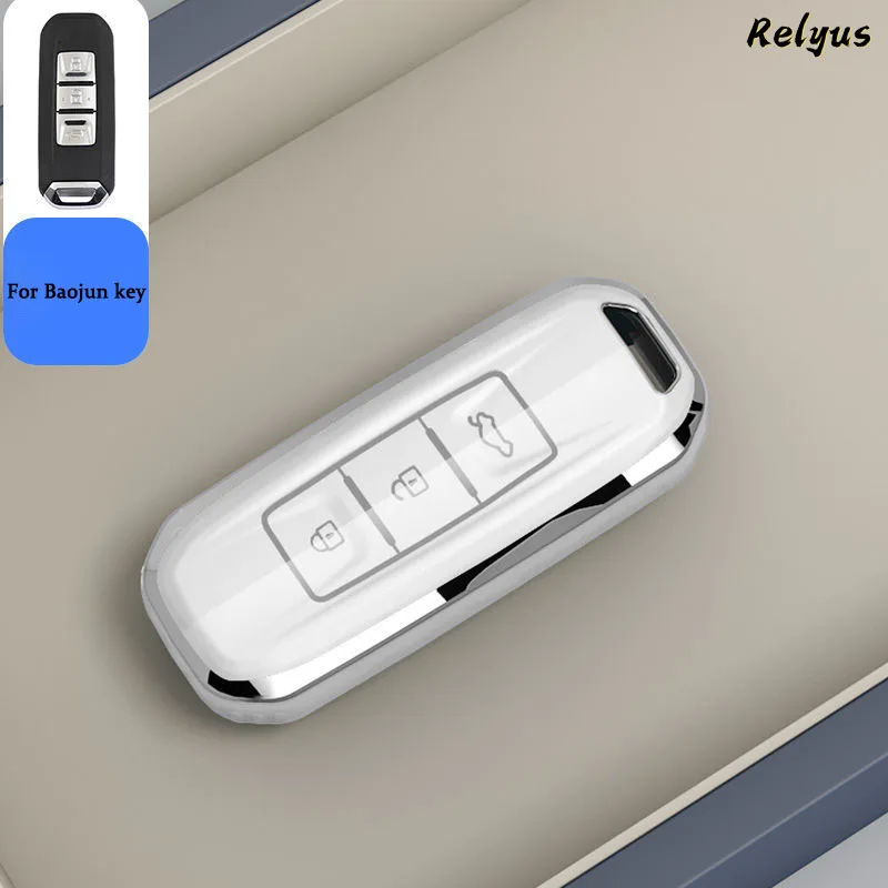 

Модный чехол для автомобильного ключа из ТПУ для Baojun 510 730 360 560 530 630 E100, защитный чехол для ключа, сумка без ключа, автомобильные аксессуары
