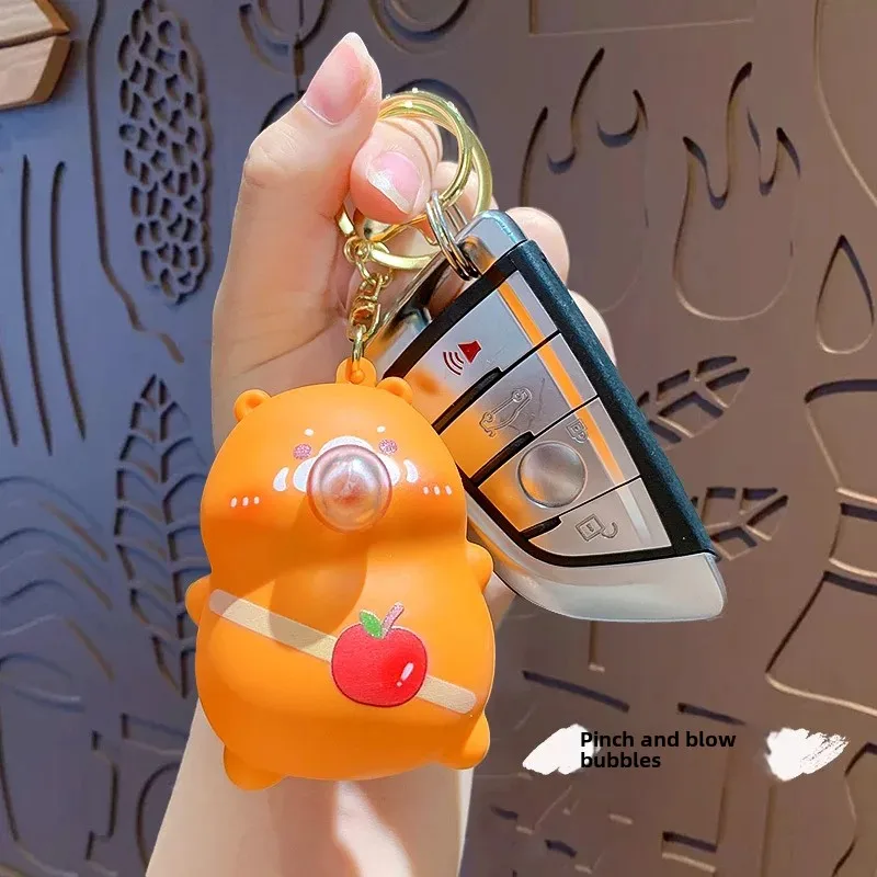 Брелок для снятия стресса с мультяшным пузырьком подвеска книжной сумки сумка