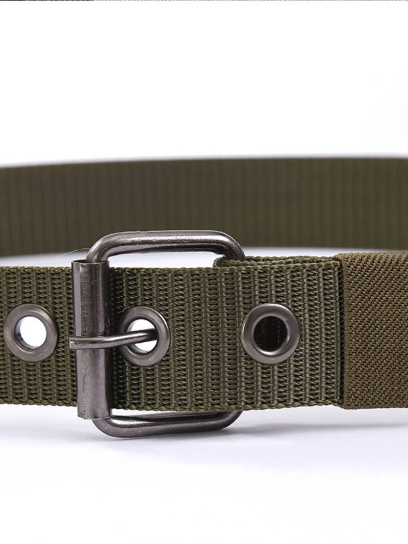 Пористый холщовый ремень мужской с пряжкой для молодых студентов корейский