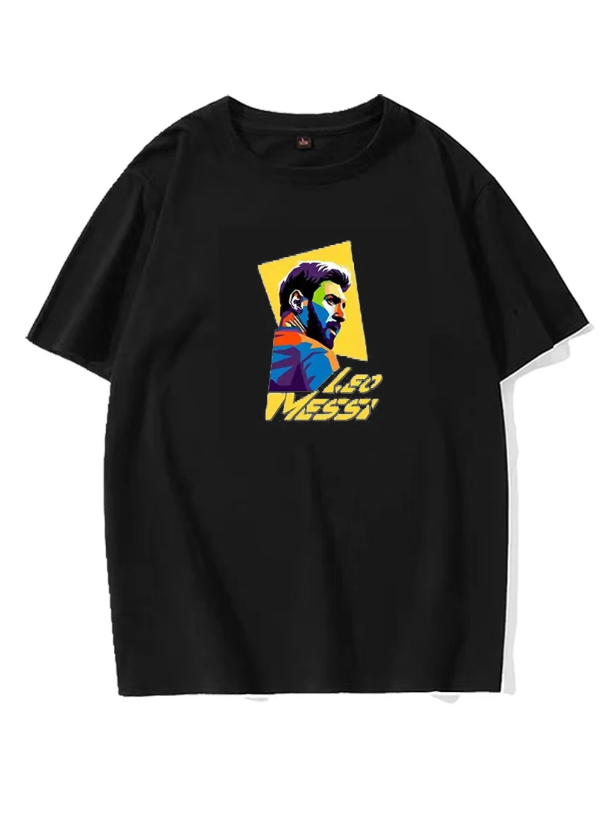 

2023 New Style Famous Football Star Messi Printed Image Fan Mans T-Shirts Fashion TShirt Product Oversized 100% Cotton Tee Funny