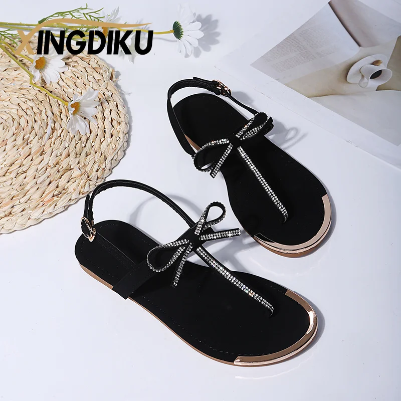 

Thong Sexy Sandals 2022 Stud Punk Casual Women's Flat Nightclub Banquet Party Fashion Shoes Thongs sandalias de mujer