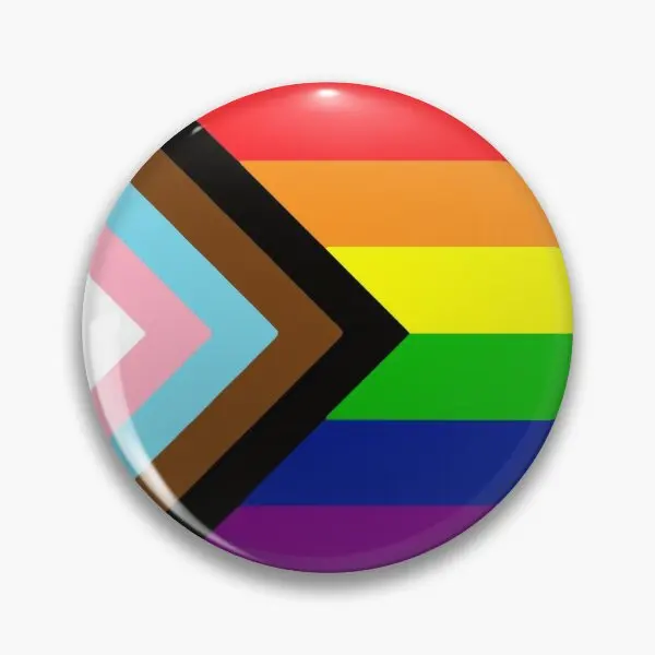

Progress Pride Flag Pride Shirt Customizable Soft Button Pin Badge Lapel Pin Collar Decor Cute Metal Creative Funny Women