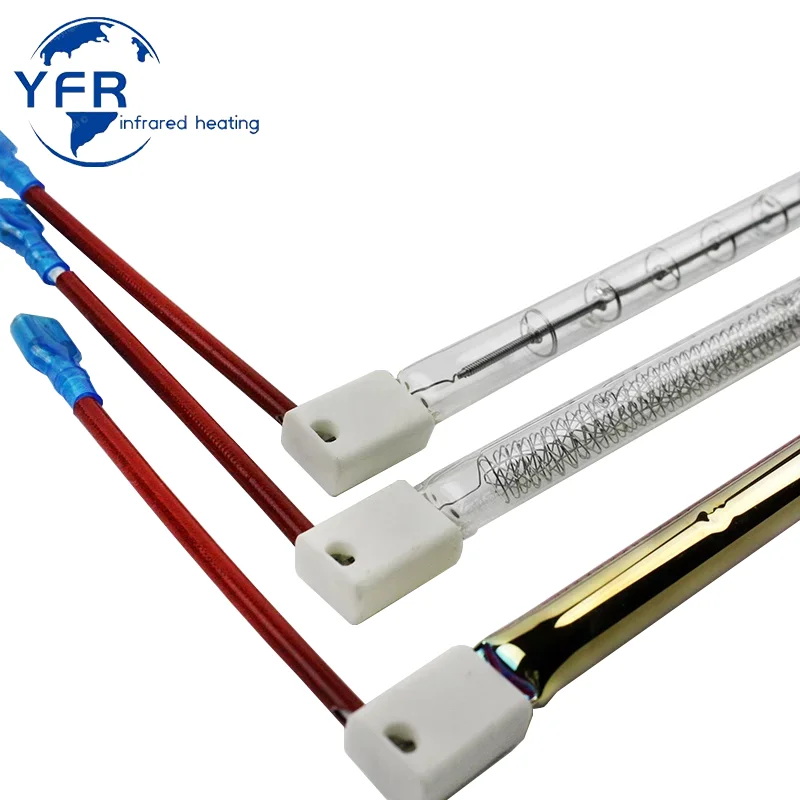 Двойная трубка с золотым отражателем ИК-лампы кварцевый излучатель галогенный