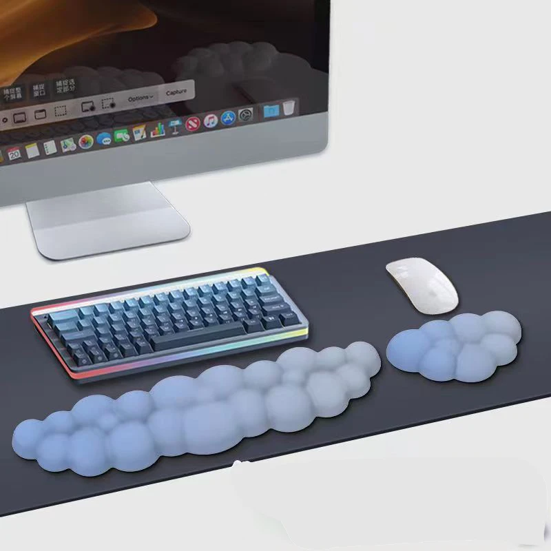 Мягкий резиновый нескользящий коврик для запястья и клавиатуры эргономичный