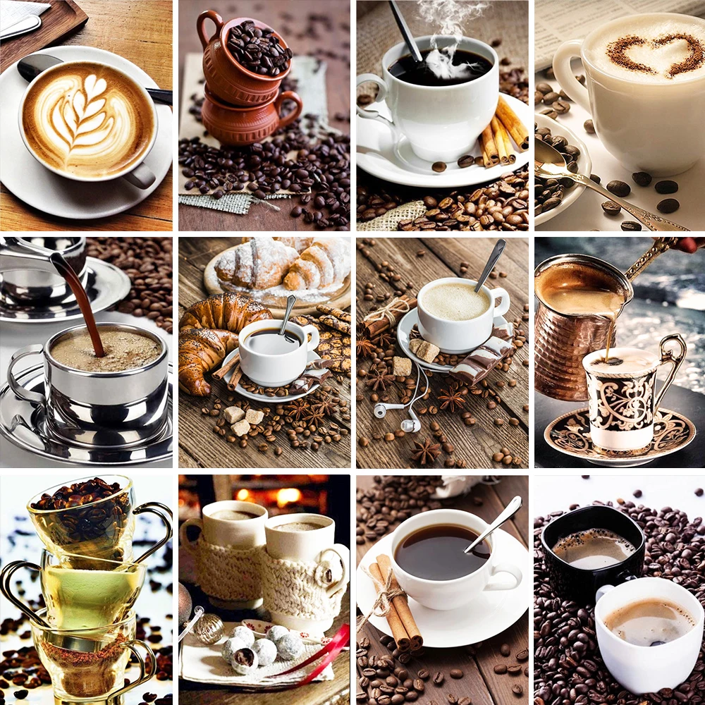 

New Arrival 5D DIY Diamond Embroidery Coffee cup Full Square Round Diamond Painting Cross Stitch Rhinestone Resturant Home Decor