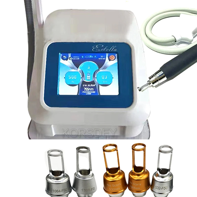 

Portable Picosecond Tattoo Removal Laser Machine Q Switched Nd Yag Pico Pigment Dark Spot Speckle Acne Remover Eqiupment