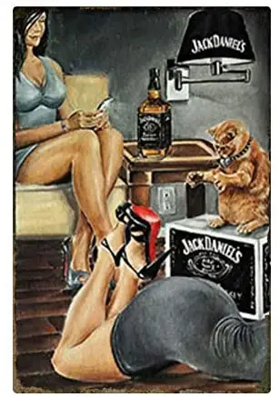 

Sexy Beauty Tin Sign Cafe bar Home Wall Art Decoration Retro Metal Tin Sign Art Decor Iron Painting 8x12 inch